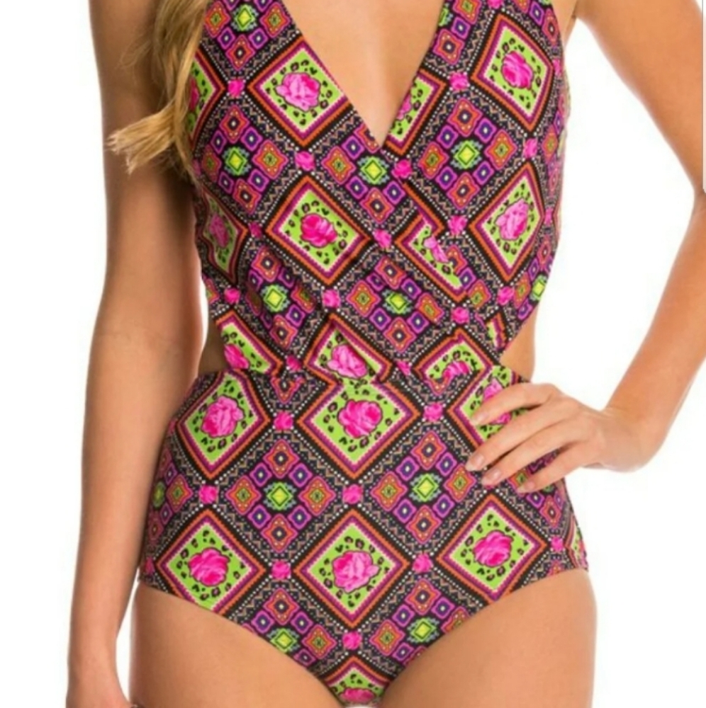 Betsey Johnson Swimsuit bohemian rose